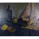 Still life oil on canvas, apparently unsigned, in a moulded frame, 60 x 50cm