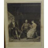 The Rivals or A Military Position, framed print, size overall 39 x 44cm