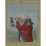 After James Gillray (1757-1815) The King of Brobdingnag and Gulliver; coloured engraving, in a