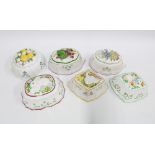 Six decorative wall-hanging china moulds, Le Cordon Bleu by The Franklin Mint, largest 21 x 8cm (6)