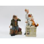 Two Royal Doulton figures, 'Owd William' HN2042 and 'Thanks Doc!'HN2731, taller 22cm (2)