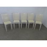 Philippe Starck (1949) set of five "Miss Global" chairs for Kartell, 1980's 84 x 39 x 36cm. (5)