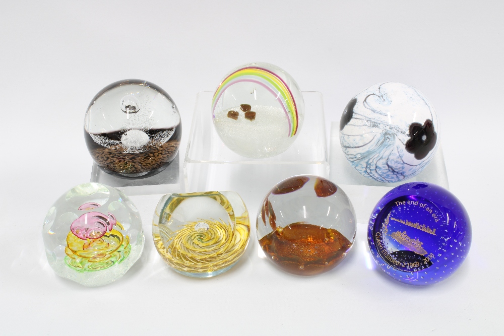 Caithness Glass paperweights, limited editions to include Mercury, Autumn Leaves, Journey's End, - Image 5 of 6