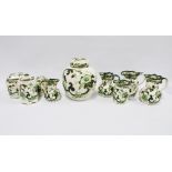 Collection of Masons Ironstone Chartreuse pattern pottery to include a ginger jar and cover, 23cm,