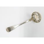 George IV Scottish silver sifter spoon, James McKay, Edinburgh 1824 , 16cm long