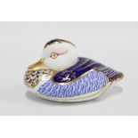 Royal Crown Derby imari paperweight, modelled as a duck, approx. 7cm tall