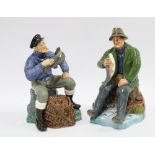 Two Royal Doulton figures, 'The Lobster Man' HN2317, and 'A Good Catch' HN2258, taller 18cm (2)