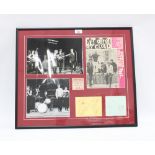 Rolling Stones autographs, comprising a set of 1960's autographs in red ballpoint pen on