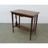 An Edwardian Arts & Crafts oak side table. 76 x 75 x 45cm.