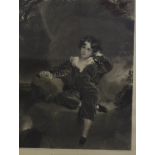 Boyhood's Reverie, framed print, size overall 47 x 57cm