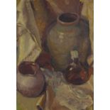 Audrey Turner, 'Still Life Brown Group', oil on board, signed, framed and labelled verso, 35 X 50CM