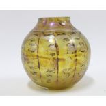 Peter Layton (b.1937) art glass vase, signed, 16cm