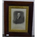 Rev Archibald Alison, 19th century engraved print, in a glazed rosewood frame, size overall 44 x