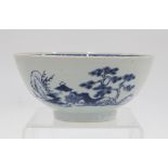 Nanking Cargo blue and white bowl with Christies's sticker, 15cm diameter.