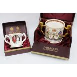 Paragon fine bone china loving cup to commemorate the marriage of HRH Prince of Wales and Lady Diana