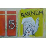 David Michie O.B.E., R.S.A., R.G.I., F.R.S.A (SCOTTISH 1928-2015) Barnum, oil on canvas, signed,