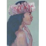George Donald R.S.A, R.S.W (b.1943) 'Dancer: Tahiti' signed with RSW label verso, 14 x 20cm