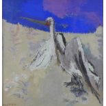 David Michie O.B.E., R.S.A., R.G.I., F.R.S.A (SCOTTISH 1928-2015) Pelican oil on canvas, signed