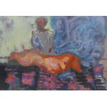 David Michie O.B.E., R.S.A., R.G.I., F.R.S.A (SCOTTISH 1928-2015) Roasting A Pig, oil on canvas,