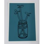 Ian Hamilton Finlay (SCOTTISH1925-2006) 'Jar' coloured postcard, Ian Hamilton Finlay