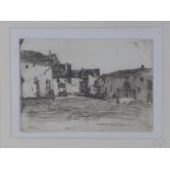 James Abbot McNeil Whistler (1834-1903) 'Rue St Jacques', etching, 15 x 11cm, framed under glass
