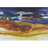 Hazel Campbell, Landscape Mixed Media on paper, signed and dated '12, framed under glass, 73 x 50cm