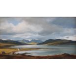 Ian S. Johnstone (SCOTTISH 1957 - 2009) 'Broadford Bay - Skye' oil on board, signed, framed, 34 x