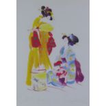 Jake Sutton (BRITISH b. 1947) Mikado Opera costume design, limited edition print, 4/195, signed in