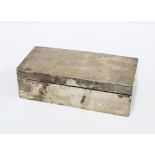 Silver table cigarette box (a/f) 17 x 8cm