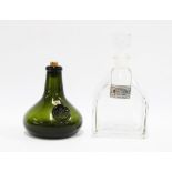 Caithness Glass onion shaped wine bottle and a Scotch Malt Whisky Decanter and stopper with Malt