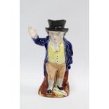 'Mr Pickwick' a 19th century Staffordshire toby jug, 19cm