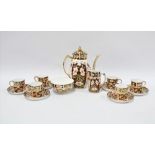 Royal Crown Derby Imari six place coffee set (15)