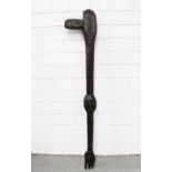 Maori 'bird' carved club, 92cm