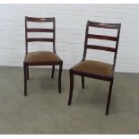 Pair of mahogany side chairs, 44 x 87 x 43cm. (2)