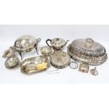 Quantity of Epns wares to include a salver coaster, entrée dish, sweetmeat dishes, toast rack,