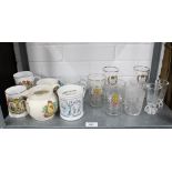 Collection of Royal commemorative pottery and glass (a lot)
