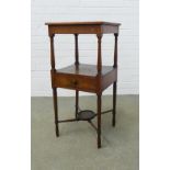 19th century mahogany two tier bedside table, 38 x 80 x 36cm.