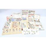 Quantity of stamps, cigarette cards, playing cards and first day covers, etc (a lot)