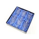 Set of six Richmond Bohemian crystal wine glasses, boxed (6)