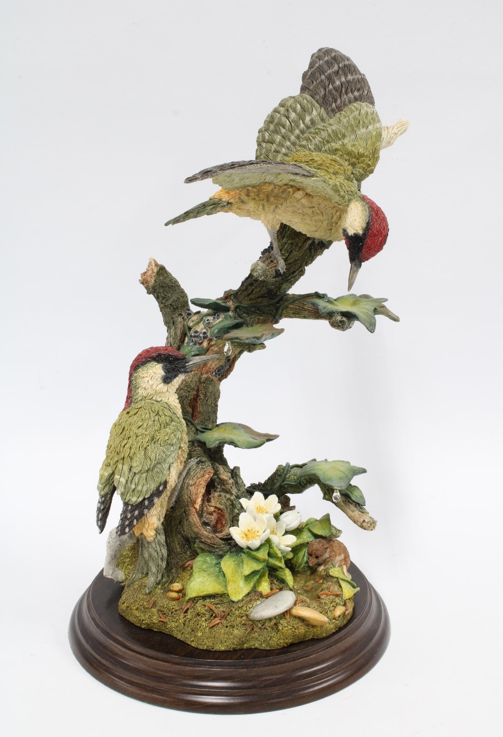 A limited edition Country Artists sculpture 'Shrewd Visitor', on wooden base, 29cm high