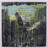 Willie Moulding (Grays School of Art) Abstract mixed media on paper, framed under Perspex ,