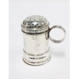 Britannia silver novelty castor in the form or a tankard, London 1935, 6cm