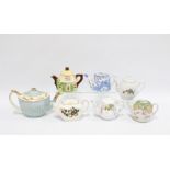 Collection of Staffordshire teapots (7)