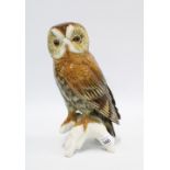 Karl Ens porcelain Barn Owl figure, printed factory backstamp and impressed number 7575, 25cm high