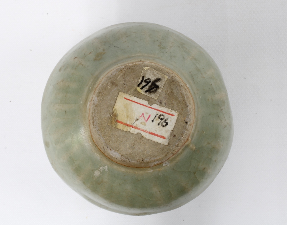 Chinese Yuan celadon glazed jarlet with loop handles to the shoulders. 7cm high. Provenance: Private - Image 3 of 3