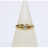 18ct gold diamond set ring, Birmingham 1955, size P