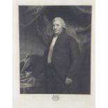 After George Watson an engraved print of Mr Luke Fraser, one of Walter Scotts pupils, framed under