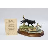 Border Fine Arts 'Disturbing the Peace (Black Labrador)' by Ray Ayres, number 434/1500 with
