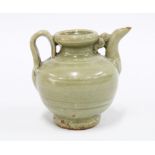 A small Chinese celadon water dropper, early Ming period, 8cm Provenance: Private Scottish