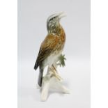 Karl Ens porcelain Thrush figure, printed factory backstamp and impressed number 7574, 26cm cm high